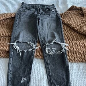 American Eagle Distressed Gray Jeans